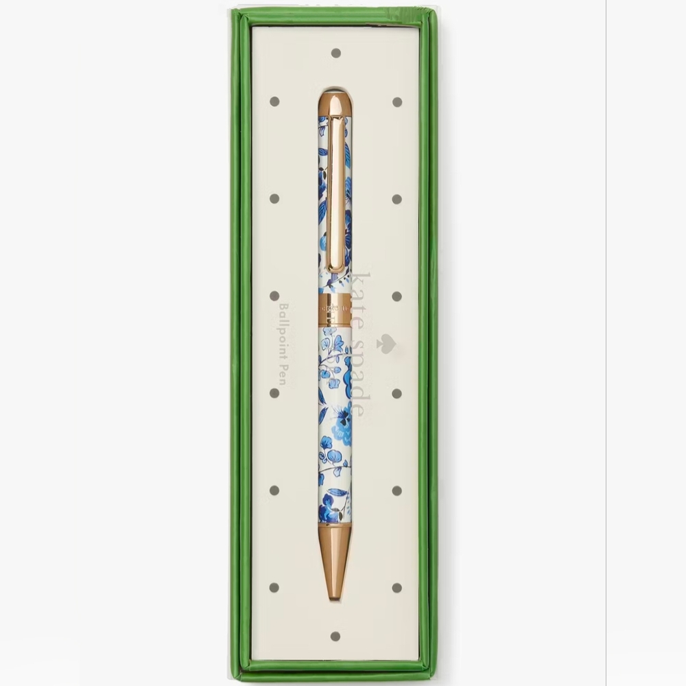 🆕 KATE SPADE Peacock Floral Ballpoint Pen **ONLY 1 LEFT!**